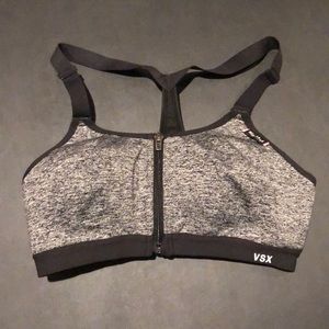 Grey and black Victoria secret sports bra